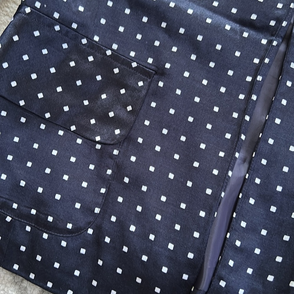 Pendleton Navy And White Square Pattern Silk Blen… - image 4